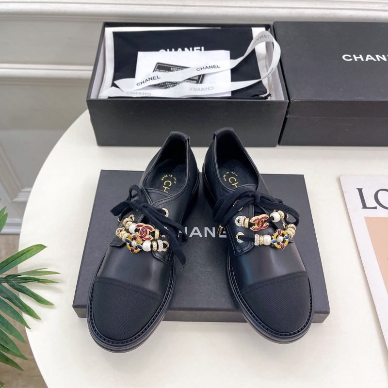Ch*el leather shoes